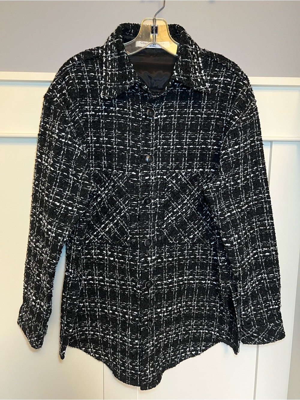 Vintage Charlie Luciano Milano tweed button up longsleeve